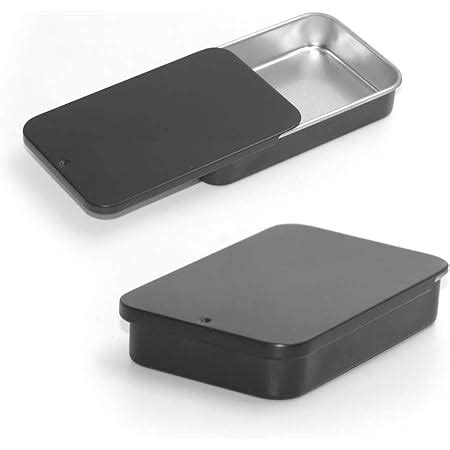 Small Metal Box With Sliding Lid 